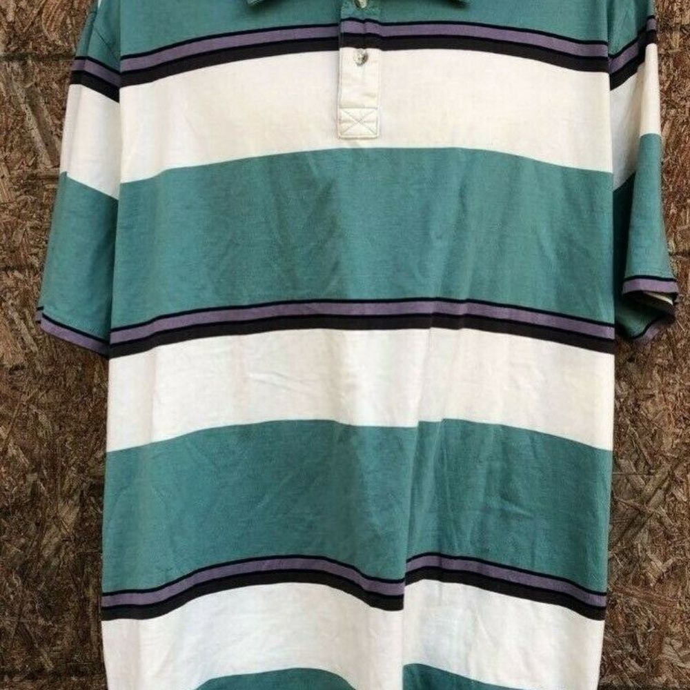 Bixby Nomad Mens Polo Shirt Green White XL